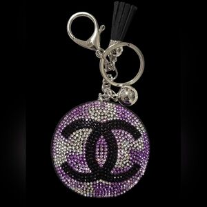Rhinestone CC Bag Charm / Keychain